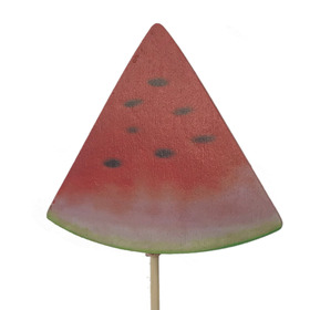 Watermelon wooden pick on 50cm stick