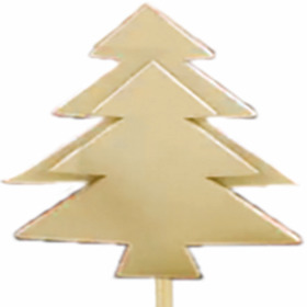 Christmas tree 2d 15cm on 15cm pick FSC* gold