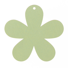 Wooden flower deco 7.8cm with hole green FSC*