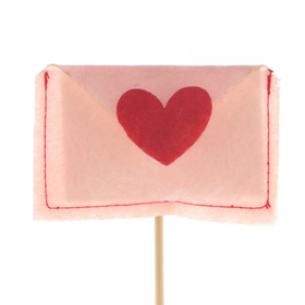 Love message 8cm en pique 50cm rose
