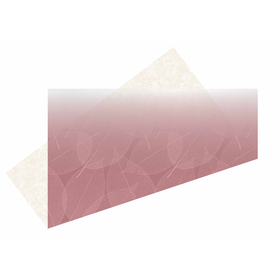 Pre-folded sheet Skeleton Leaves 75x75cm pink