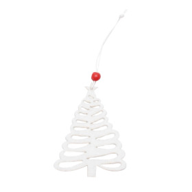 Weihnachtsbaum 'X' 7x9,5cm weiß
