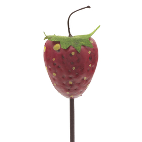 Fruit Strawberry 2.75in on 20in stick