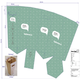 Tube Pluk 500gr laminated 18x14x30cm FSC*