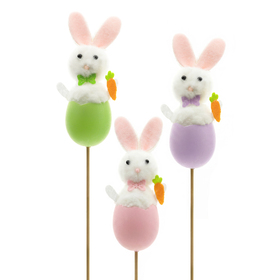 œuf-hop 11cm en pique jaune ass x3