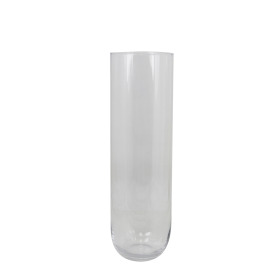 Glass Vase Cylinder Round Bottom Ø6xH20 in