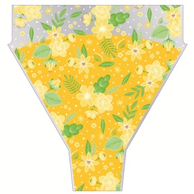 Sleeve Finleys Flowers 50x44x12cm yellow