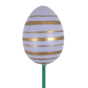 Egg Candy Pop 2.5in on 20in stick lilac/gold