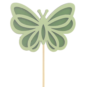 Schmetterling Mischa 8cm auf 50cm stick FSC* grün