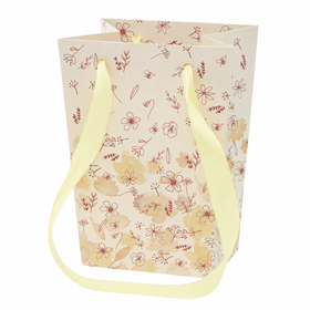 Carrybag Country Romance 15/15x11/11x20cm FSC*yellow/salmon