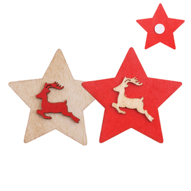 Deco Sticky Star 5cm assorted