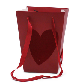 Carrybag Velvet Love 15/15x11/11x20cm FSC* red