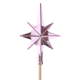 Estrella Cosmic 8cm en palo 10cm rosa