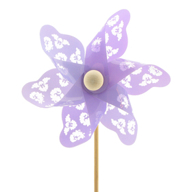 Windmill Jazz 9cm on 50cm stick lilac