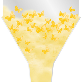 Funda Papillon 50x35x10cm amarillo