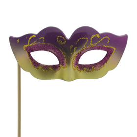 Mask Glitter/Metallic 4x2in on 20in stick purple