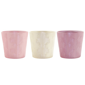 Keramiek pot Amella Ø10,5xH10cm ES9 assorti x3