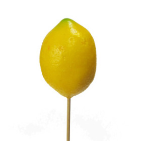 Fruit lemon yellow Pick on stick (16 in)