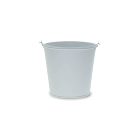 Zinc bucket Breeze Ø13/9.7xH12cm ES12 infinity white
