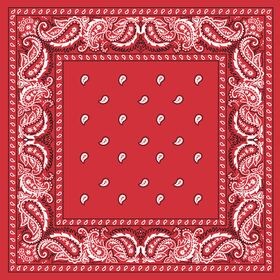 Ruana Reversa Bandana red