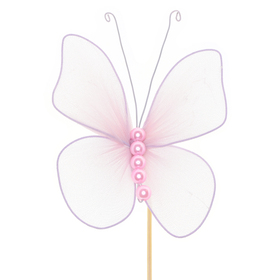 Schmetterling Félie 10cm auf 50cm stick rosa