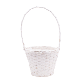 Basket Dreamy Garden Ø18/11xH44/14cm white