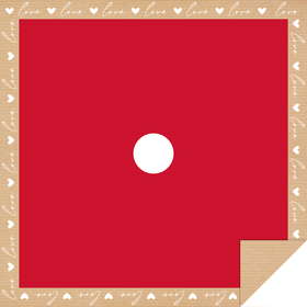 Love Poem 24x24in red with hole