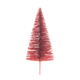Christmas Tree Snowy Winterdays 12cm on 3cm wire red