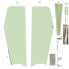 Plant sleeve Linde 70x34x15.5cm green