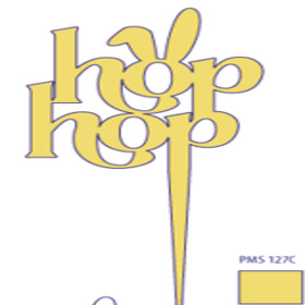 HOP HOP Medium 7x5.3cm on 6cm stick FSC* yellow