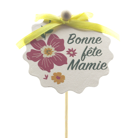 Bonne Fête Mamie 8cm on 50cm stick FSC*