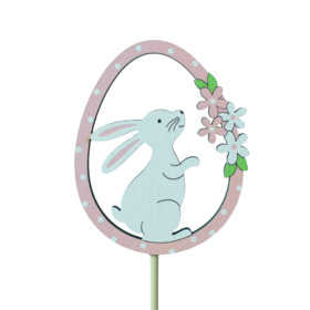 Bunny Blossom 8x6.5cm on 50cm stick pink