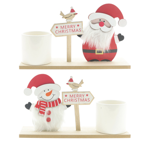 Wood arrangement Way to Christmas FSC* 28x8.5xH16,5cm, 2ass.