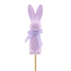 Rabbit Louis 11cm on 10cm stick lilac