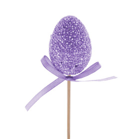 Candy Egg 4cm on 10cm stick purple