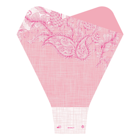 Hoes Doublé Damasty 50x44x12cm roze