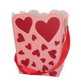 Draagtas Rosa 12/12x9,5/9,5x15cm FSC* roze