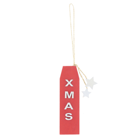 X-mas label 15cm FSC* rood