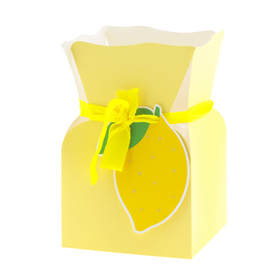 Gift box Floral&Fruity 13x13x20cm FSC* yellow