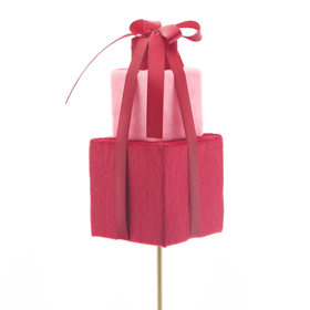 Christmas Royale 12cm op 50cm stok rood