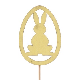 Egg Rabbit 6cm on 50cm stick yellow