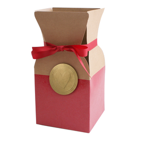 Bouquetbox Sealed With Love 5x5x10in rojo - Solo pre pedido