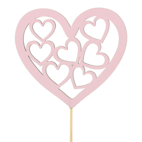 Sweet Hearts 7,5cm  op 10cm stok FSC* roze
