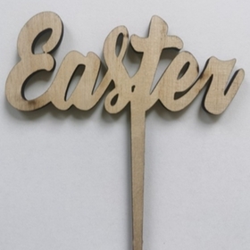 Easter Small 3x7cm on 4.5cm stick FSC* natural