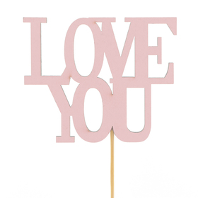 Love you 7x9.4cm en pique 10cm FSC* rose