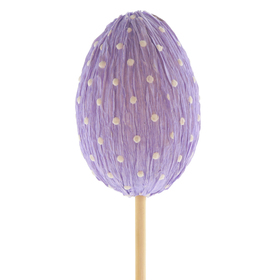 Ei Polka 6cm auf 50cm Stick lila