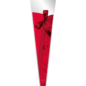 Sleeve Ribbon & Roses 54x12x3cm red