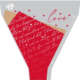 PCR80% Sleeve Love Poem 50x44x12cm red