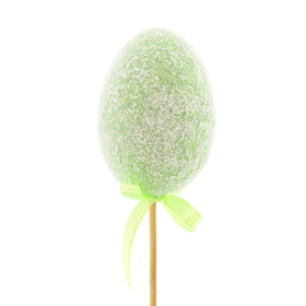 Candy Egg 7cm on 50cm stick green