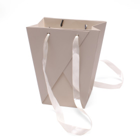 Carton bag Kimono 17.5/13x11/11x20cm FSC* gray/cream